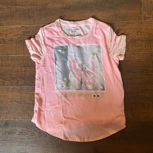Abercrombie kids girls pink dance like no one is watching shirt size 5/6